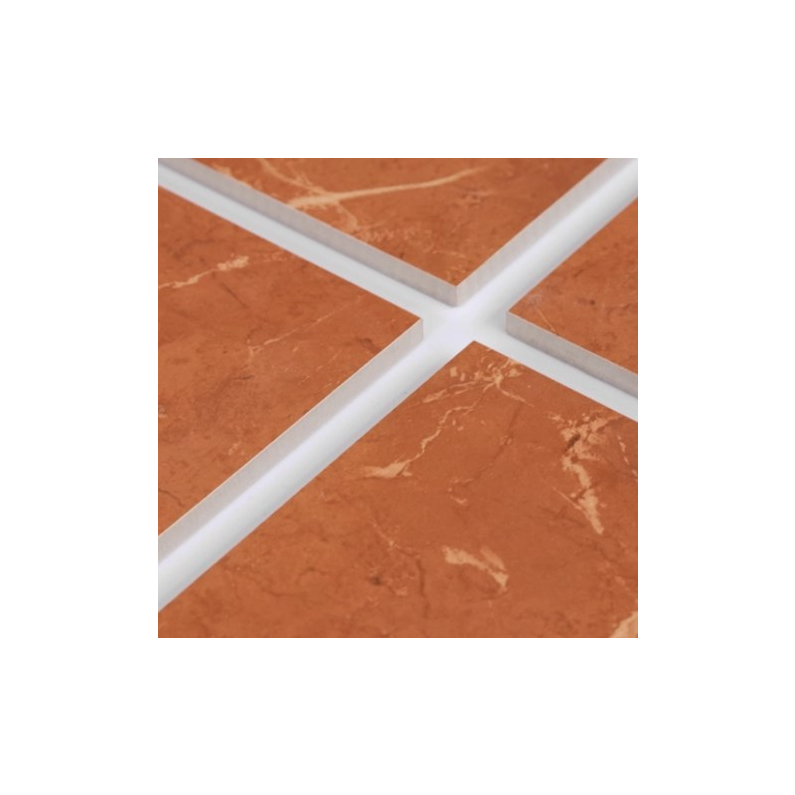 Iconic Red Marble-Effect Checkerboard Matt Porcelain Tile 30x30cm