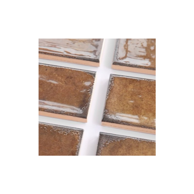 Metro Iris Marron Gloss Porcelain Tile 30x7.5cm