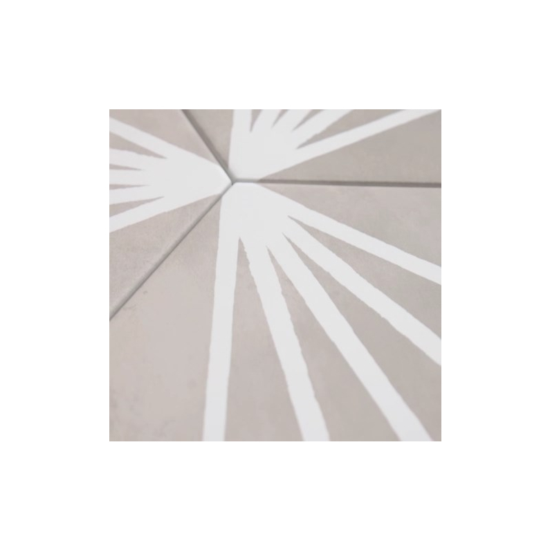 Lilypad Hexagon Gris Matt Porcelain Tile 23x20cm