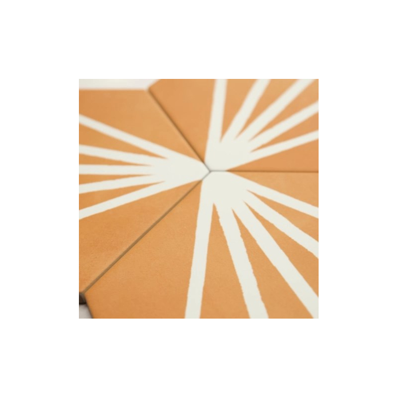 Lilypad Hexagon Mostaza Matt Porcelain Tile 23x20cm