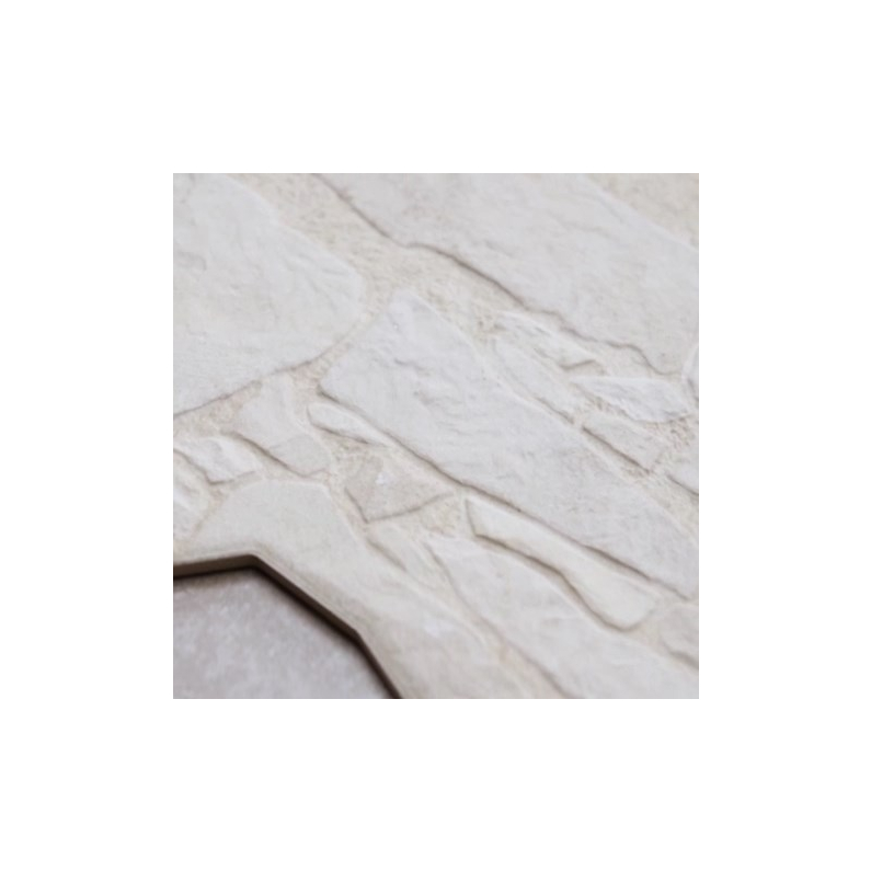 Muralla Stone-Effect Porcelain Blanco Tile 60x40cm