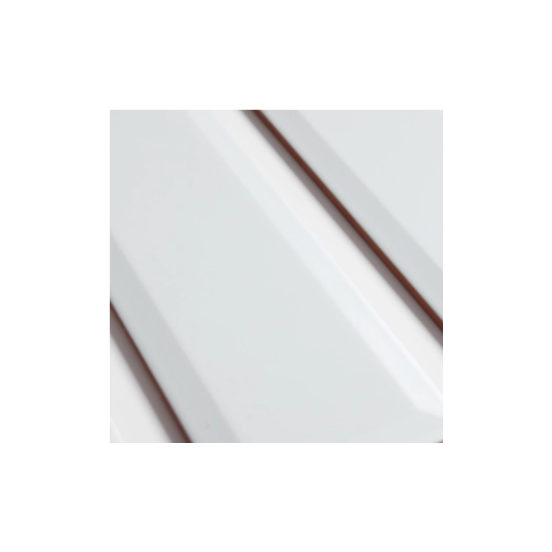 Metro XL White Bevelled Matt Ceramic Wall Tile 30x10cm