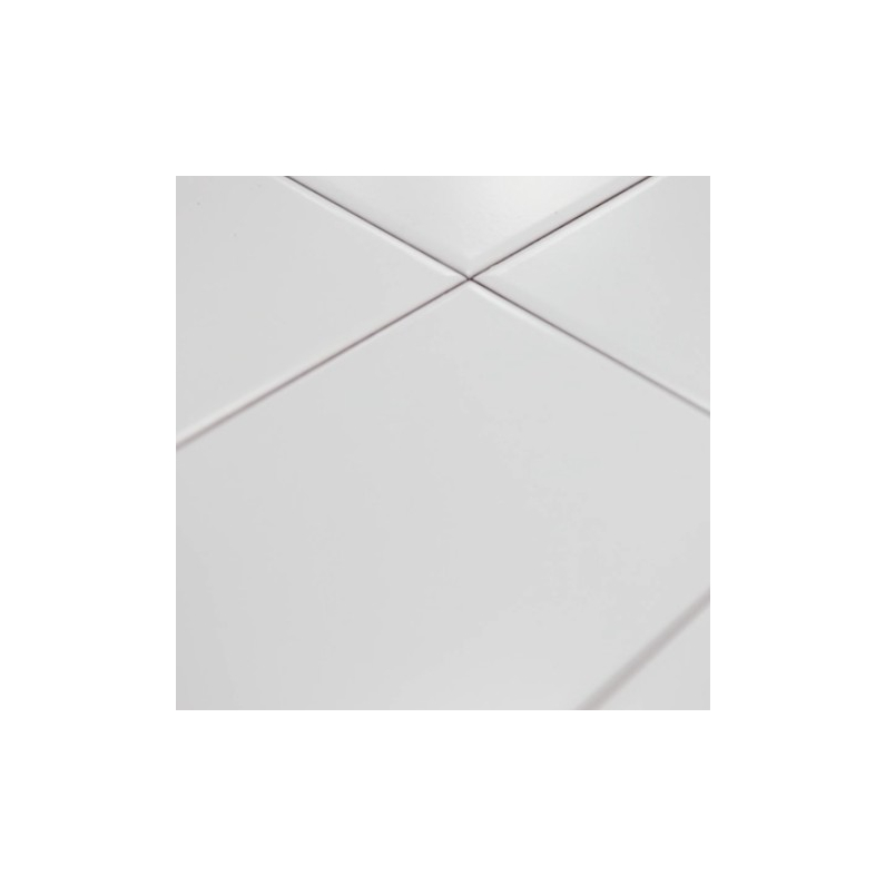 Metro XL White Flat Ceramic Matt Tile 30x10cm