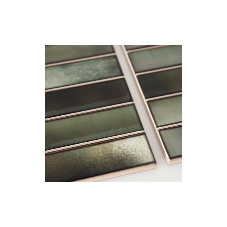 Borealis Green Décor Gloss Ceramic Tile 30x15cm