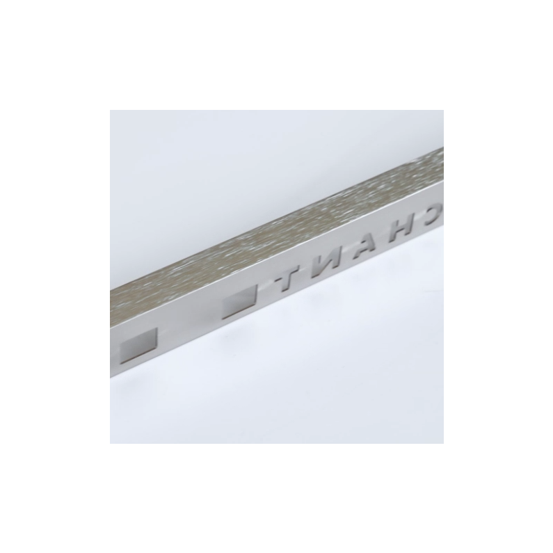 12mm Champagne Brushed Square Edge Tile Trim 2.4m