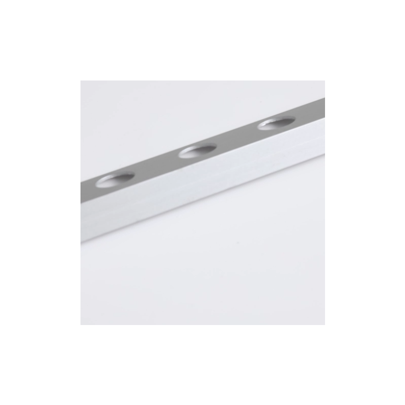12mm Bright Silver Brushed Square Edge Tile Trim 2.4m