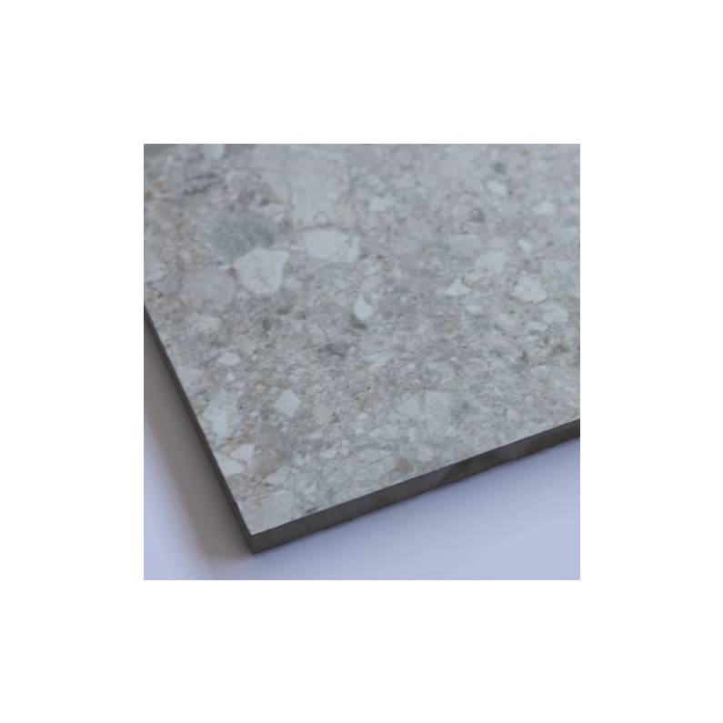 Cippo Silver Terrazzo-Effect Matt Porcelain Tile 60x60cm