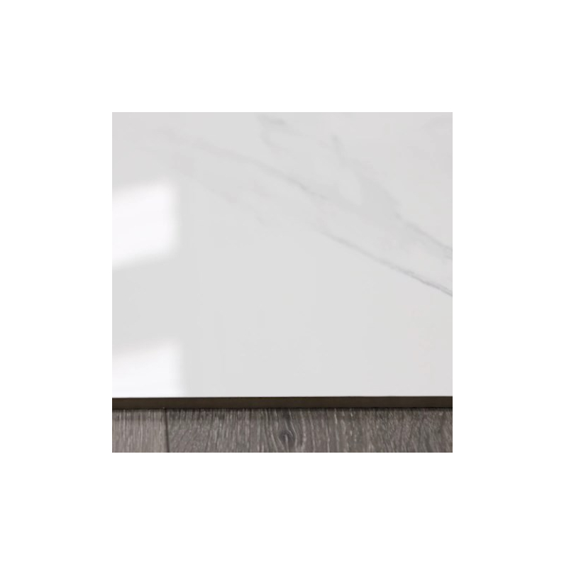 Statuario Light Marble-Effect Gloss Porcelain Tile 60x60cm