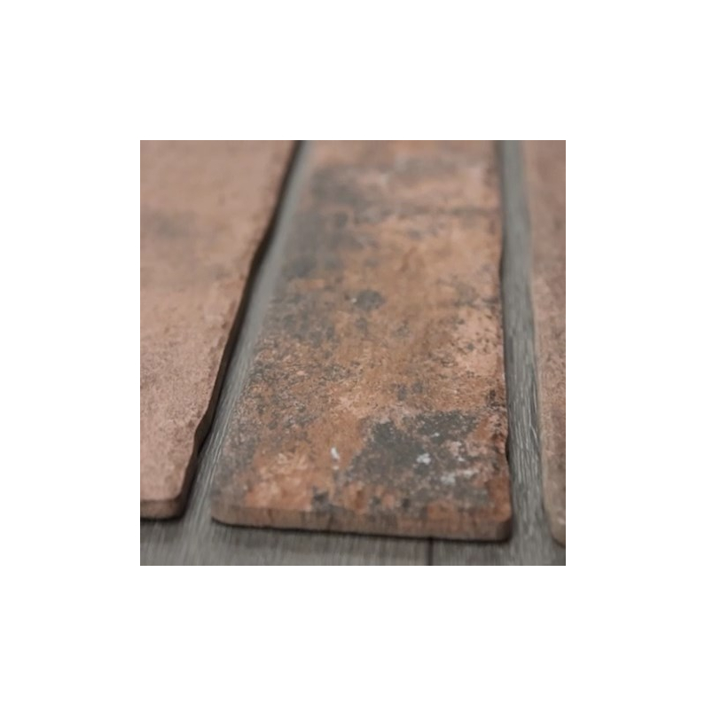 Jerica Brick Slip Marron Matt Porcelain Tile 28x7.5cm