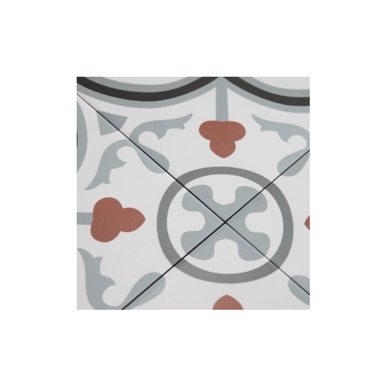 Menorca Pattern Matt Porcelain Tile 20x20cm