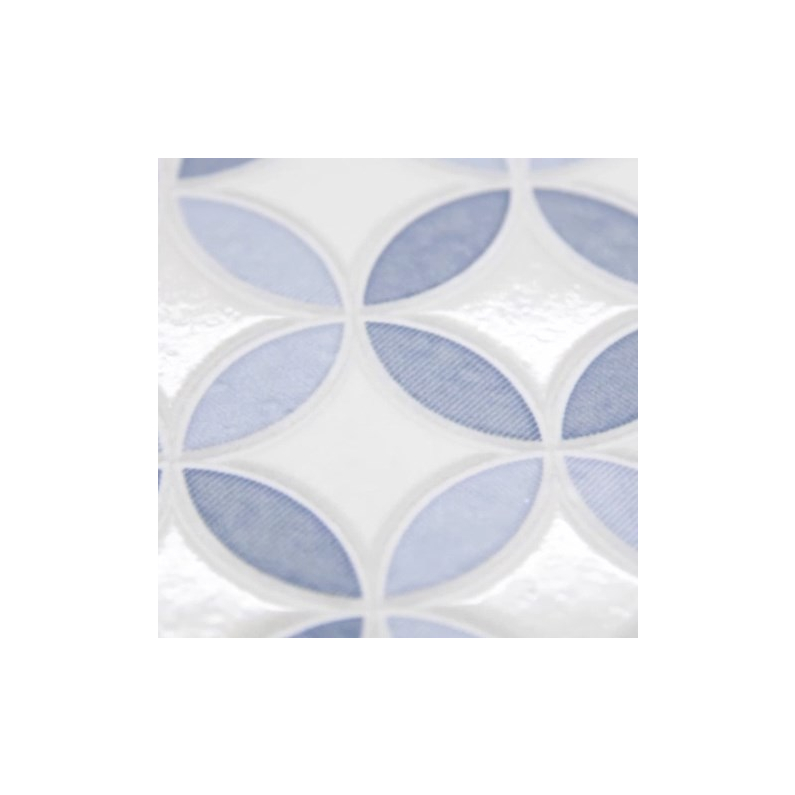 Orly Blue Pattern Satin Porcelain Tile 44.2x44.2cm
