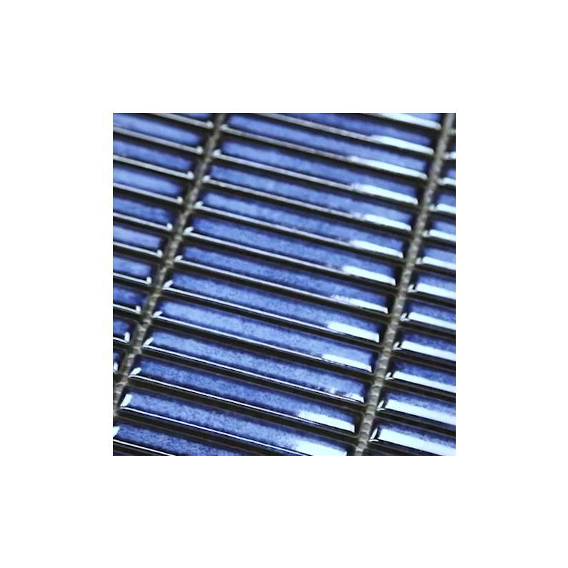 Cobalt Blue Kit Kat Gloss Porcelain Mosaic Tile 28.4x29.8cm