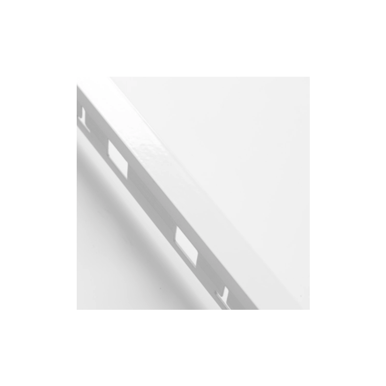 8mm White Polished Square Edge Tile Trim 2.4m