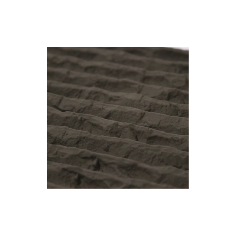 PU Stone Wall Panel Ribbed Surface Grey 120x60cm