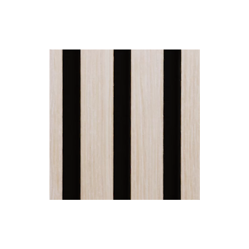 21mm Acoustic Black Felt Wall Panel Cool Oak 240x60cm