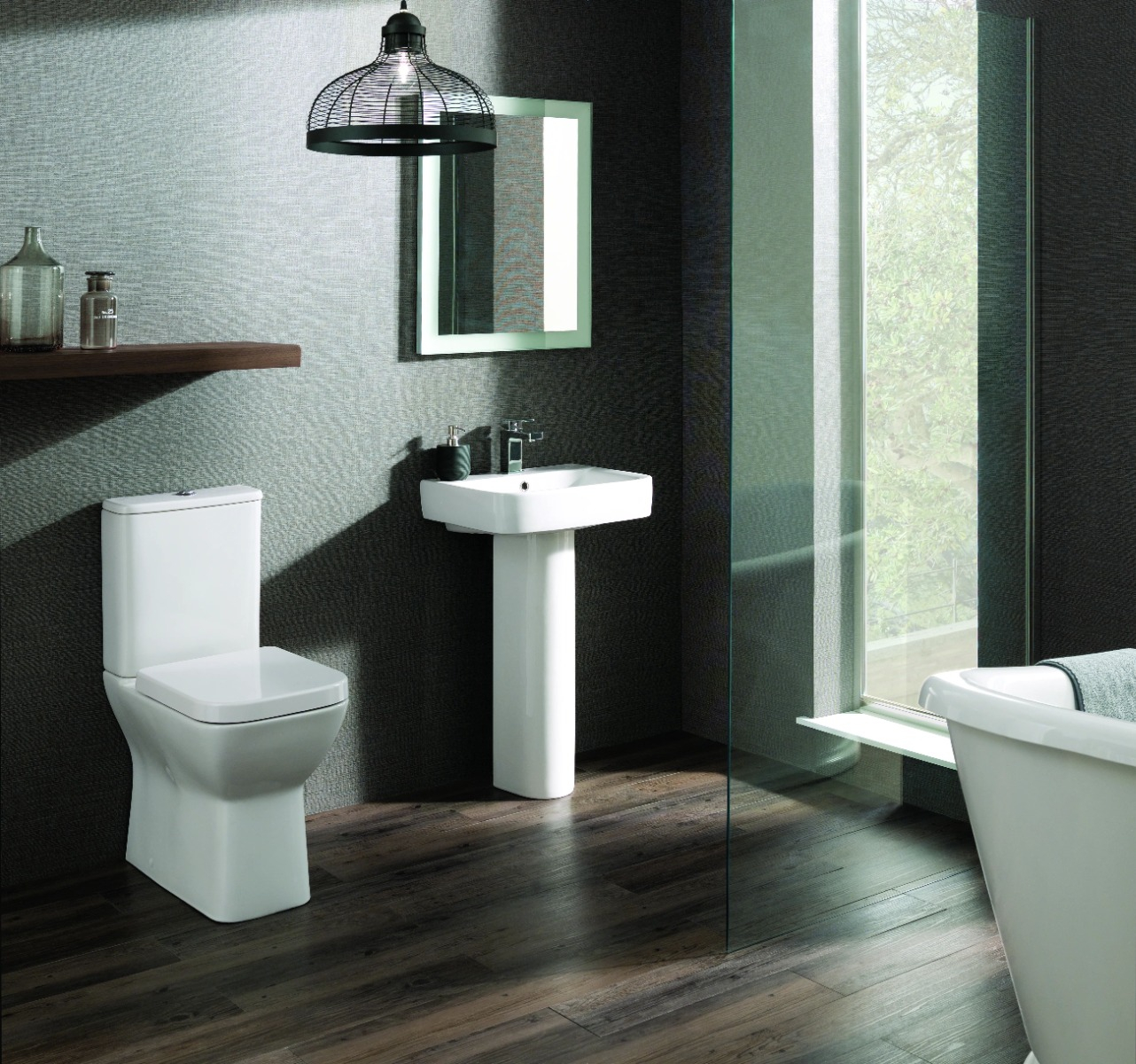 Brooklyn Rimless Open-Back Toilet Pan - Including Seat | Tile Merchant