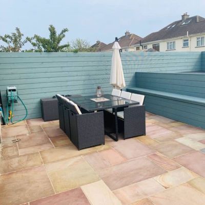 Camel Dust Sandstone Hand-Cut Calibrated Paving Patio Pack B / 15.12m2