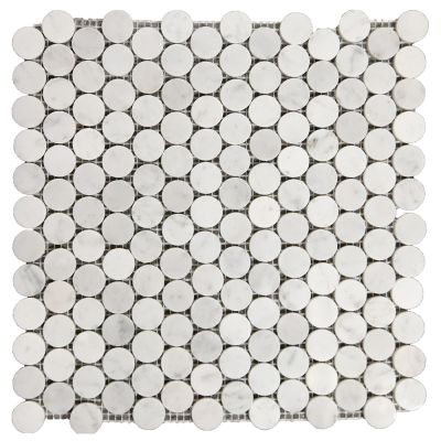 Acton Bianco Carrara Marble Mosaic 31x32cm - Alternative Image