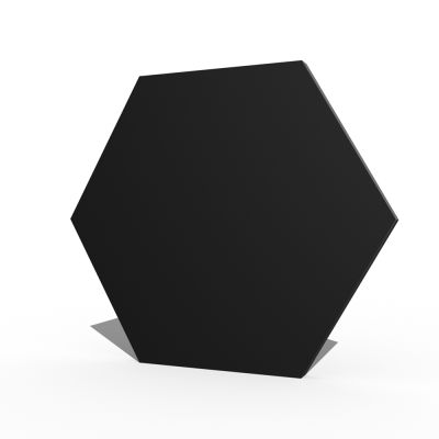 Hexagon Traffic Basic Black Porcelain Tile 25x22cm - Alternative Image