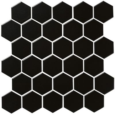 Big Hexagon Black Ceramic Matt 28x27cm - Alternative Image