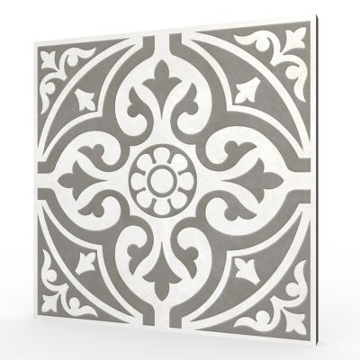 Devonstone Pattern Grey Porcelain Satin Tile 33x33cm - Alternative Image