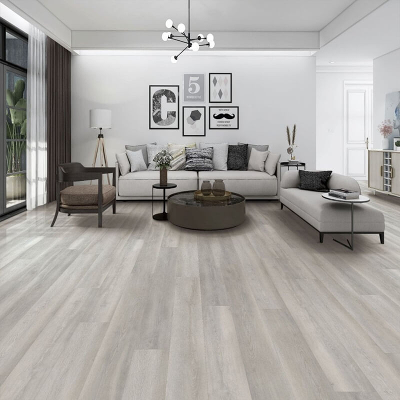 Living room featuring SPC vinyl flooring