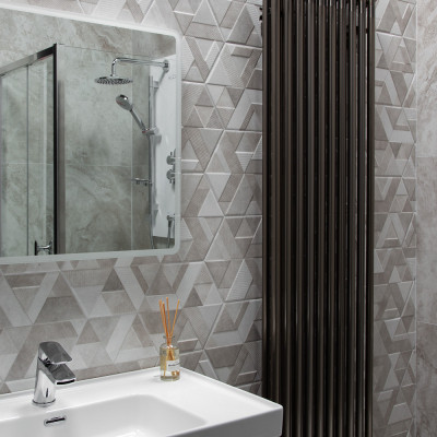 Palermo Gris Hexagon Matt Porcelain Wall Tile 25.8x29cm