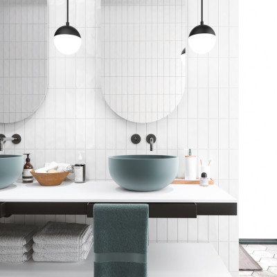 Metro Borgo White Gloss Porcelain Wall Tile 20x6.5cm