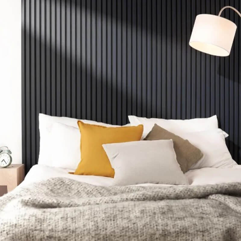 wall panelling in minimalist bedroom