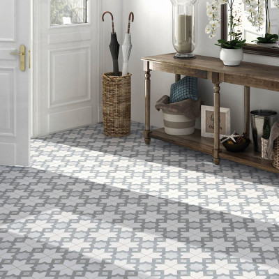 Decor Star Pattern Pattern Matt Porcelain Tile 20x20cm