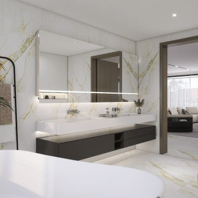 Marmo Verde Marble-Effect Matt Porcelain Tile 120x60cm