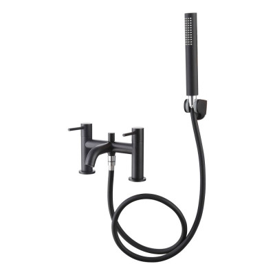 Giro Black Bath Filler Tap With Shower Mixer Handset
