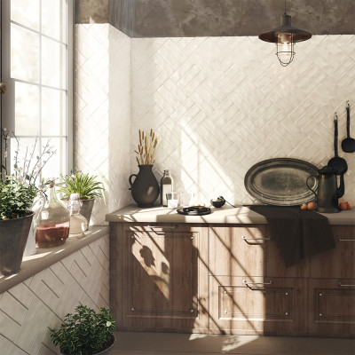 Metro Borgo White Matt Porcelain Wall Tile 20x6.5cm