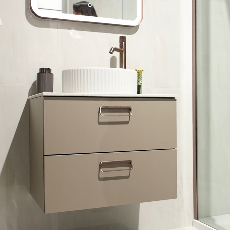 Vanity in a bathroom