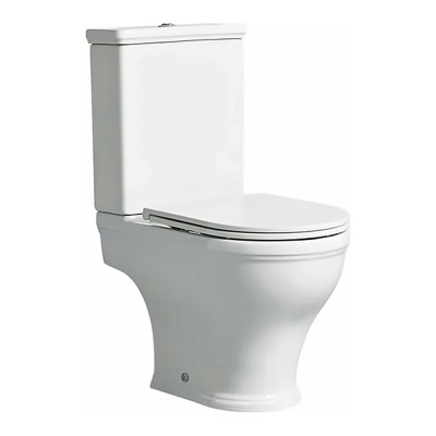 Lansdown Close Coupled WC Pan (Open Back) - White