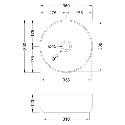 Vessels Round Vessel Basin - Matt Grey