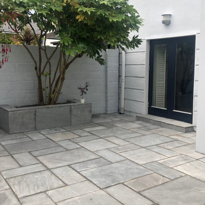 Kandla Grey Sandstone Paving Hand-Cut Calibrated 60x30x2.2cm