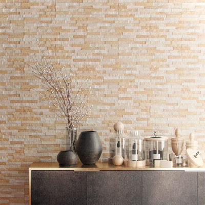 Brickstone Beige Porcelain Wall Tile 52x16cm