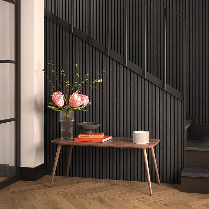 Understairs wall paneling for a minimalist design