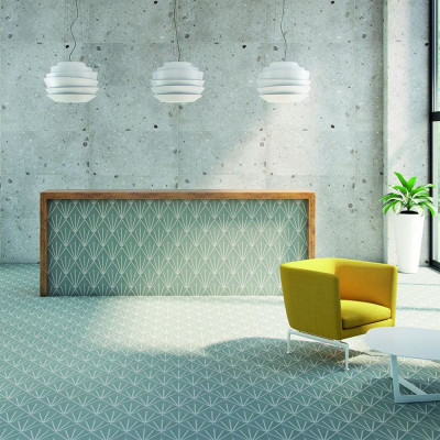 Lilypad Hexagon Verde Matt Porcelain Tile 23x20cm