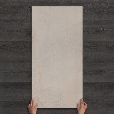 Outdoor Pluto Crema Light Concrete-Effect Matt Porcelain Tile 120x60cm
