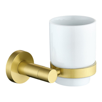 Erla Tumbler & Holder - Brushed Brass