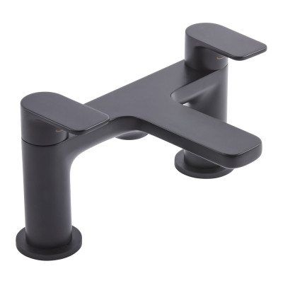 Savour Deck Mounted Bath Filler - Matt Black