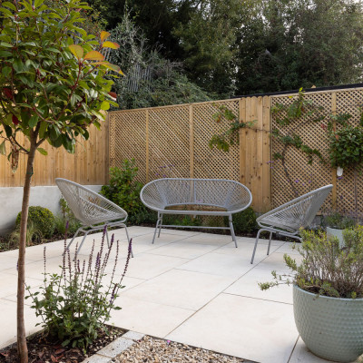 Outdoor Pacific Cream Marble-Effect Matt Porcelain Tile 90x60cm