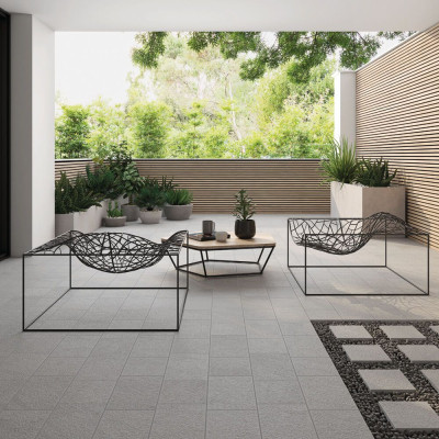 Outdoor Porcelain Cobble Aran Pearl Natural Tile 20x20cm