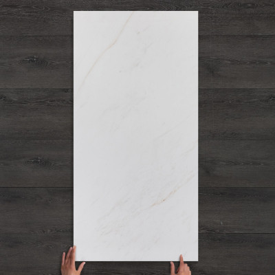 Lasa Gold Marble-Effect Polished Porcelain Tile 120x60cm