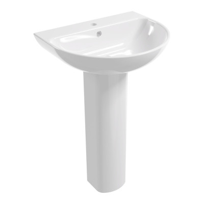 Orbit Full Pedestal - White 550mm