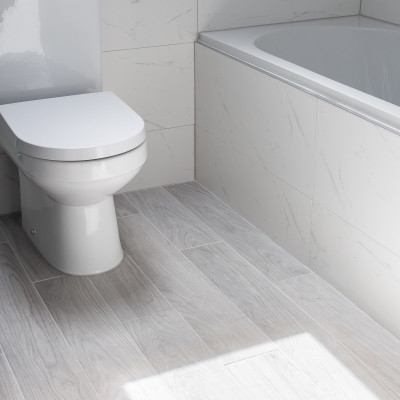 IWood White Wood-Effect Matt Porcelain Tile 90x15cm