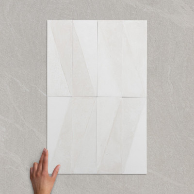 Metro Polar Ice Ceramic Gloss Wall Tile 30x10cm