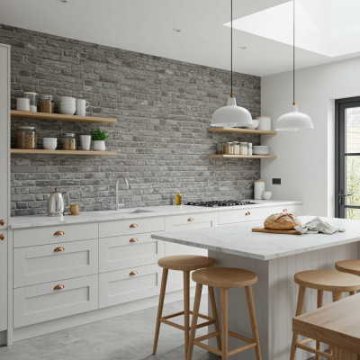 Reclaimed Brick Slips Grey 240x55x20mm